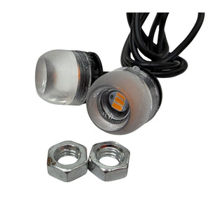 License plate screw LED turn signals