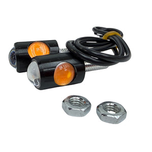 License plate screw LED turn signals