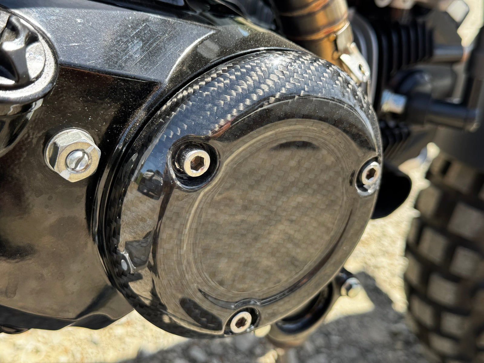 Grom, Dax, Monkey carbon fiber clutch cover protector - ScooterSwapShop