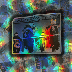 Group Wheelie HOLO Sticker - ScooterSwapShop