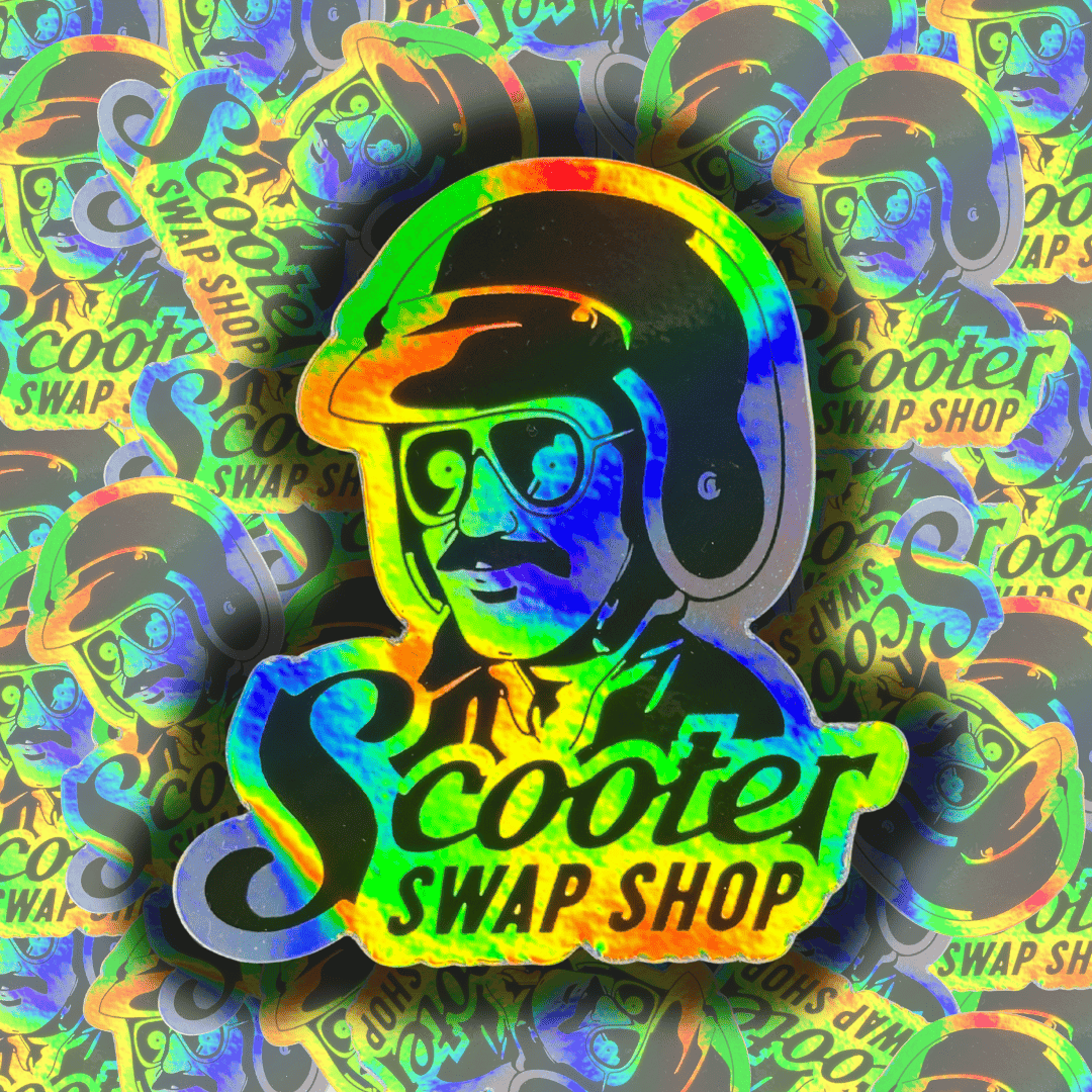 Holographic Swap Shop Sticker - ScooterSwapShop