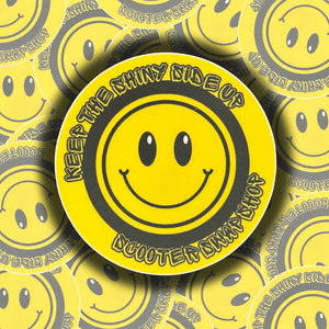 Keep the Shiny Side Up Circle Sticker - ScooterSwapShop