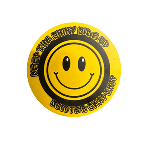 Keep the Shiny Side Up Circle Sticker - ScooterSwapShop