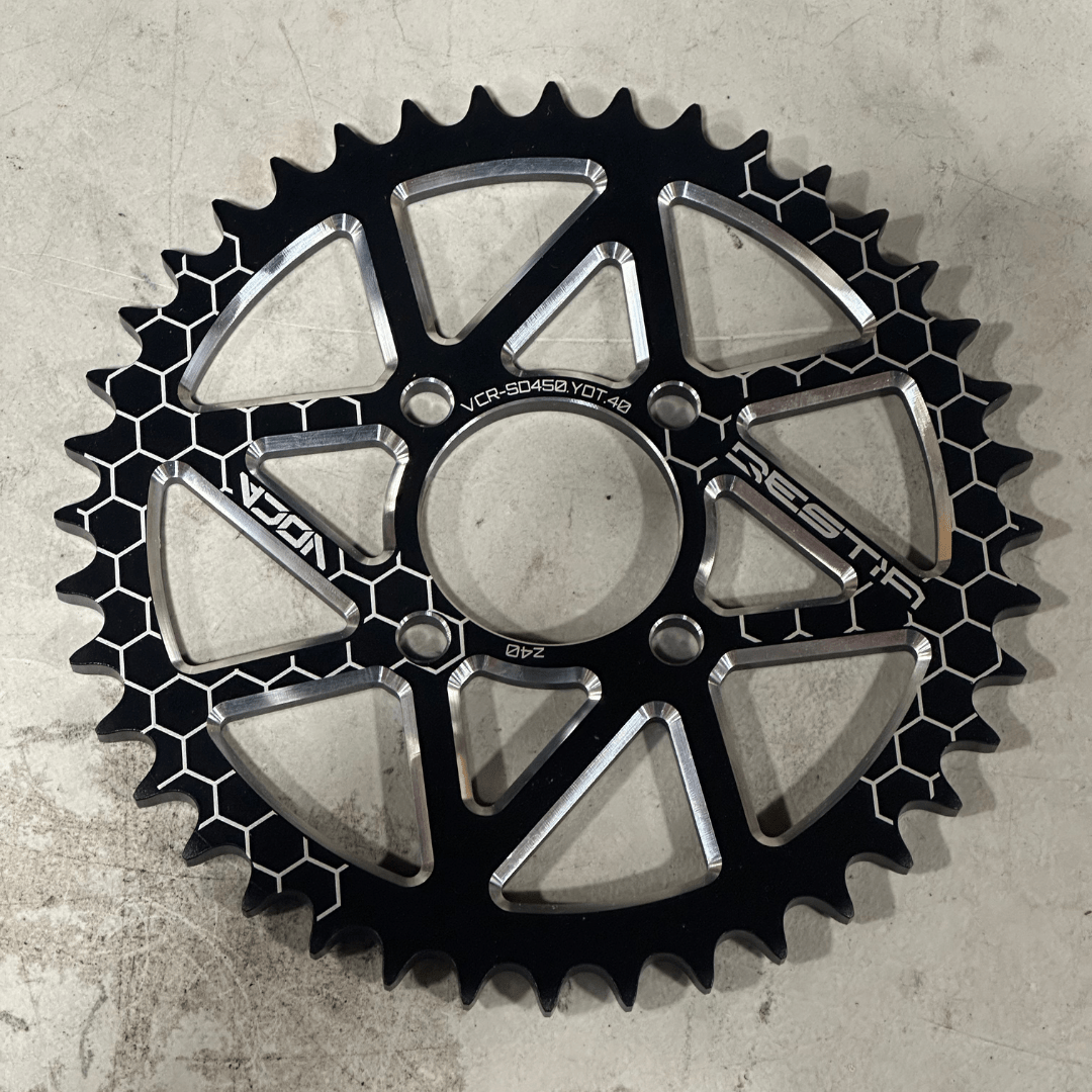 OPEN BOX - Sprocket Voca CNC 40 teeth 420 black for Yamaha DT 50 - ScooterSwapShop