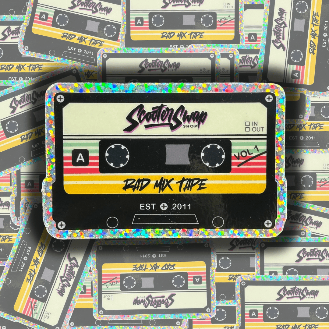 Rad Mix Tape Sticker - ScooterSwapShop