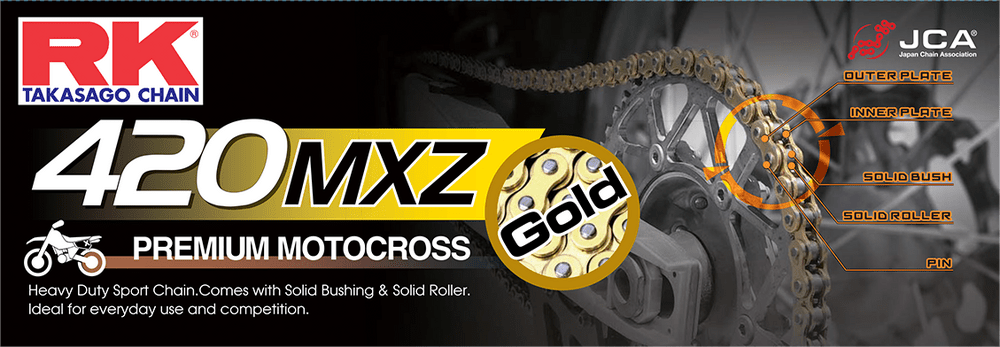 RK Excel Gold 420MXZ Chain - ScooterSwapShop