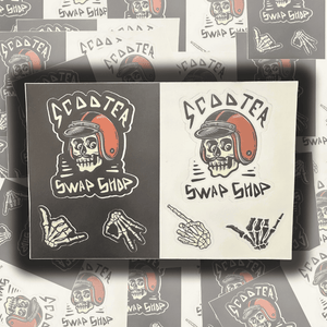 Skull and Bones Sticker Sheets - ScooterSwapShop