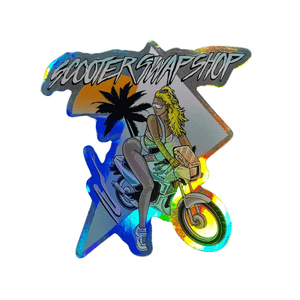 UZI CHICK HOLO Sticker - ScooterSwapShop