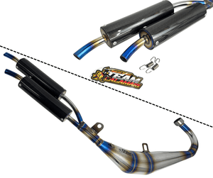 YSR 50 Twin Tip Stainless Exhaust - ScooterSwapShop