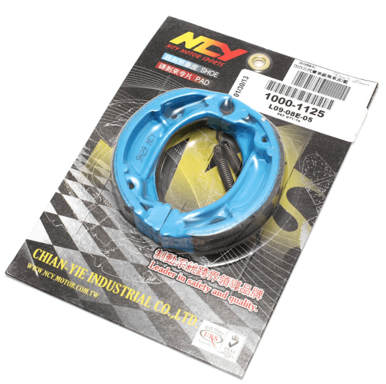 NCY Slotted Brake Shoes for Dio, Elite, Aero - ScooterSwapShop