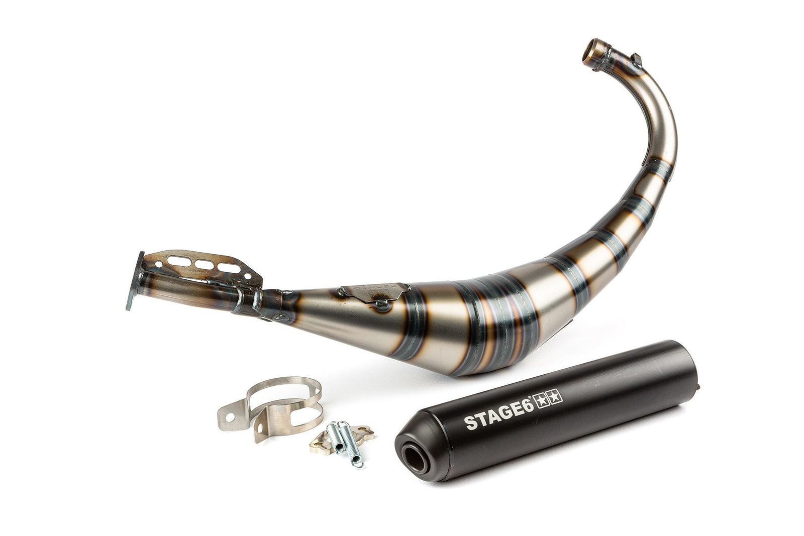 Stage6 low mount sherco sm50 streetrace exhaust - ScooterSwapShop