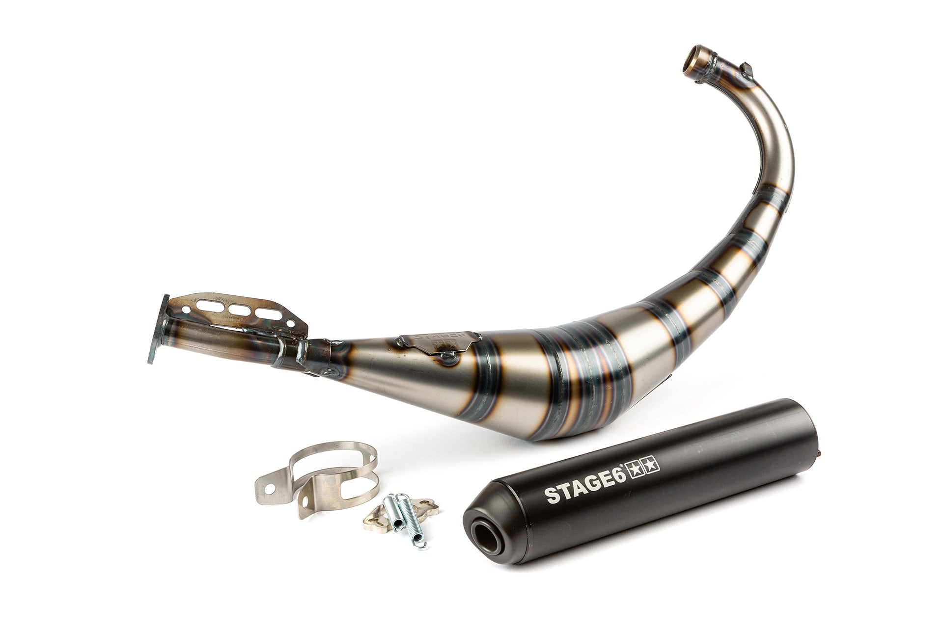 Stage6 low mount sherco sm50 streetrace exhaust - ScooterSwapShop